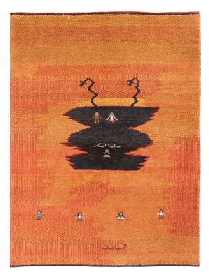 Tapis Gabbeh - Persan - 196 x 150 cm - multicolore