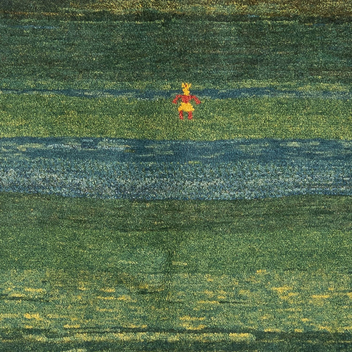 Tapis Gabbeh - Persan - 183 x 146 cm - vert menthe