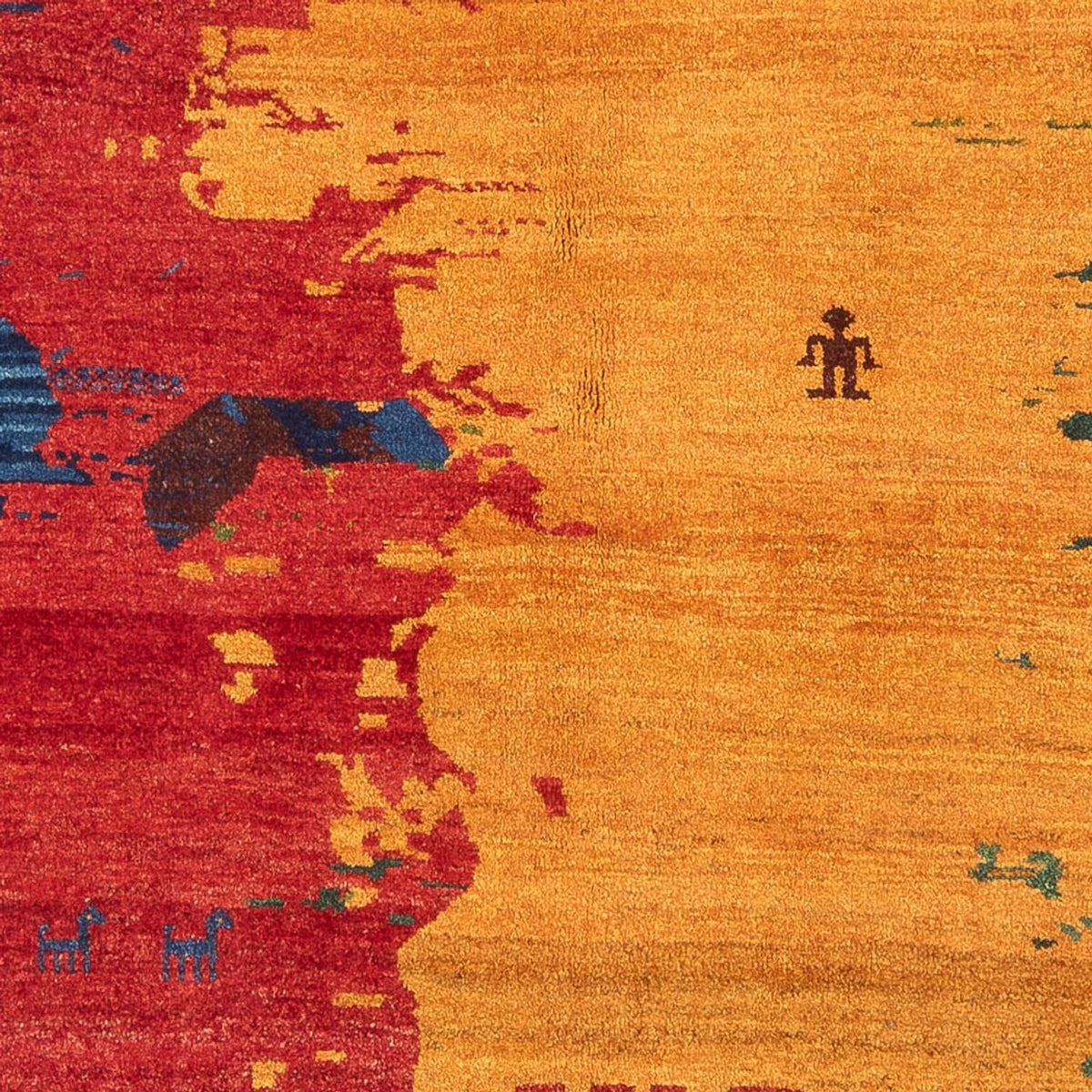 Tapis Gabbeh - Persan - 218 x 170 cm - multicolore