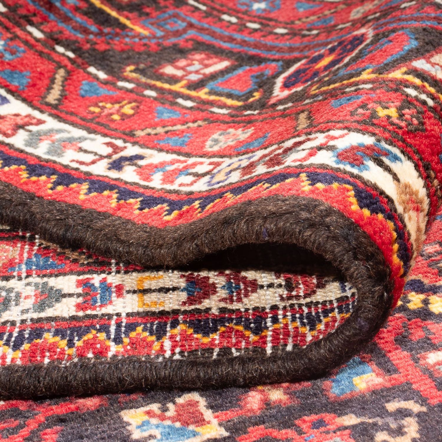 Tapis persan - Nomadic - 213 x 134 cm - rouge clair