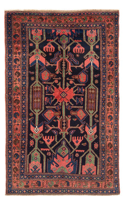 Tapis persan - Nomadic - Royal - 219 x 132 cm - bleu foncé