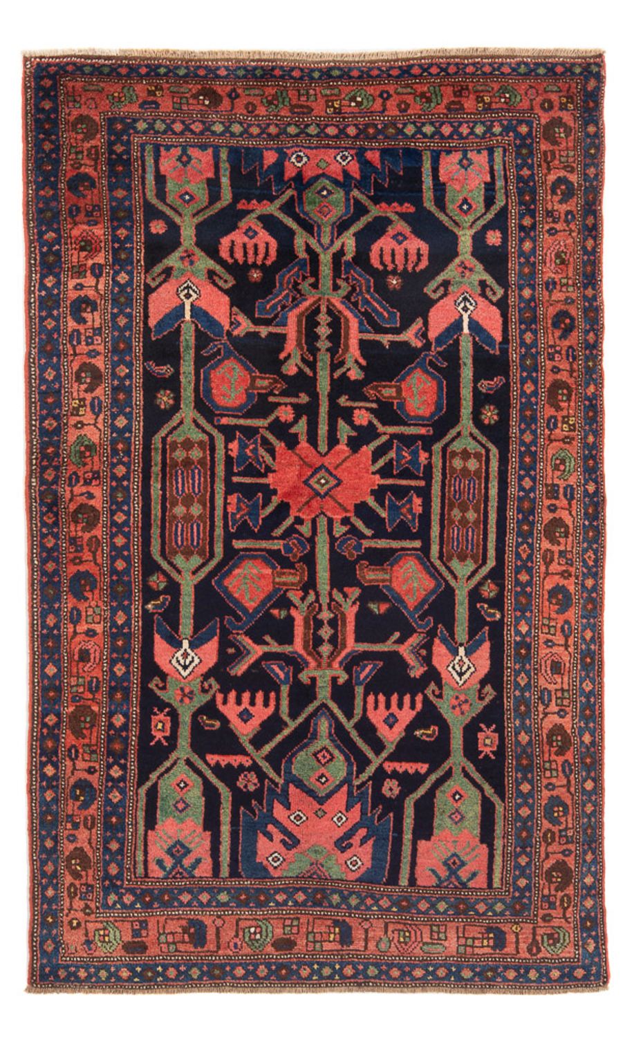 Tapis persan - Nomadic - Royal - 219 x 132 cm - bleu foncé