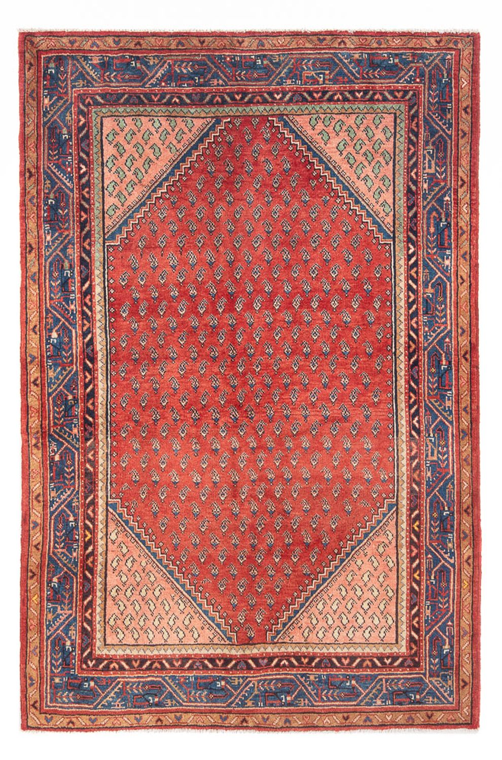 Tapis persan - Nomadic - Royal - 211 x 134 cm - rouge