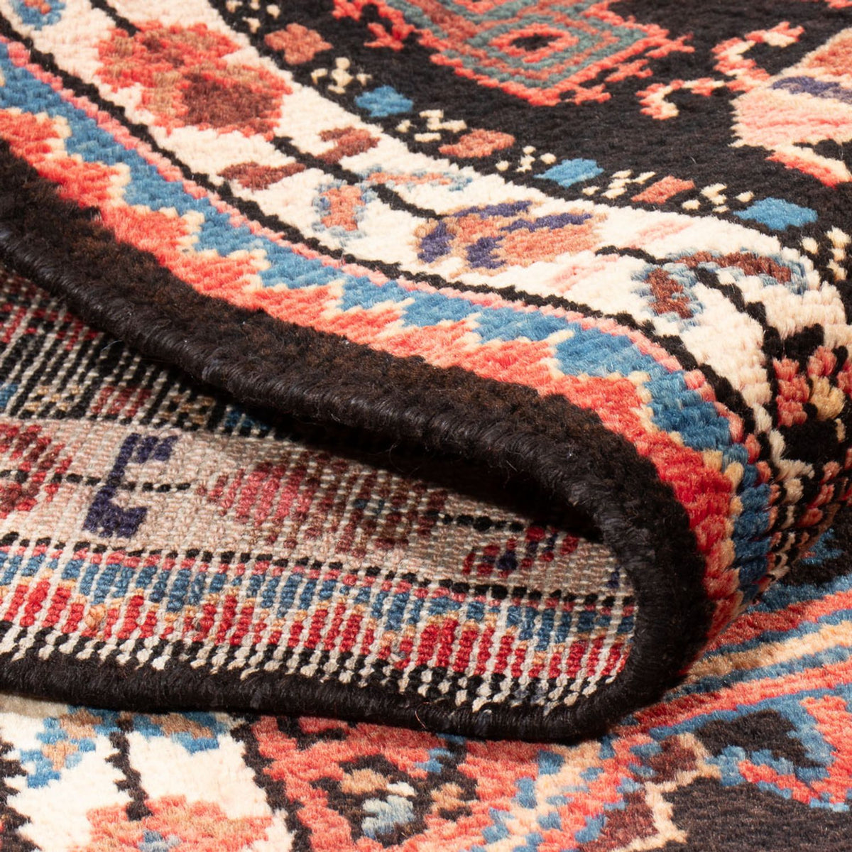 Tapis persan - Nomadic - Royal - 212 x 125 cm - bleu foncé