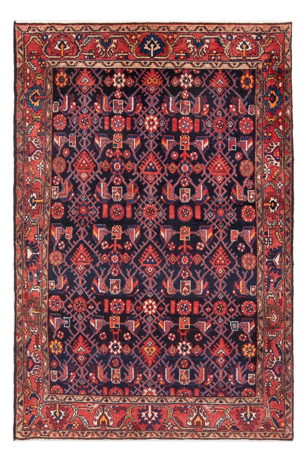 Tapis persan - Nomadic - Royal - 198 x 130 cm - bleu foncé