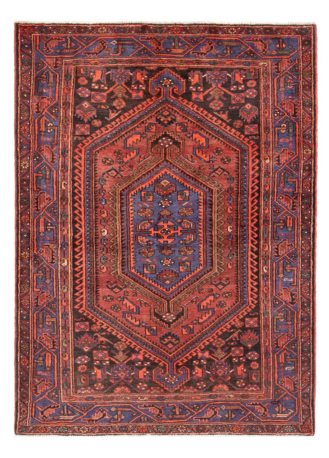 Tapis persan - Nomadic - Royal - 197 x 142 cm - rouge