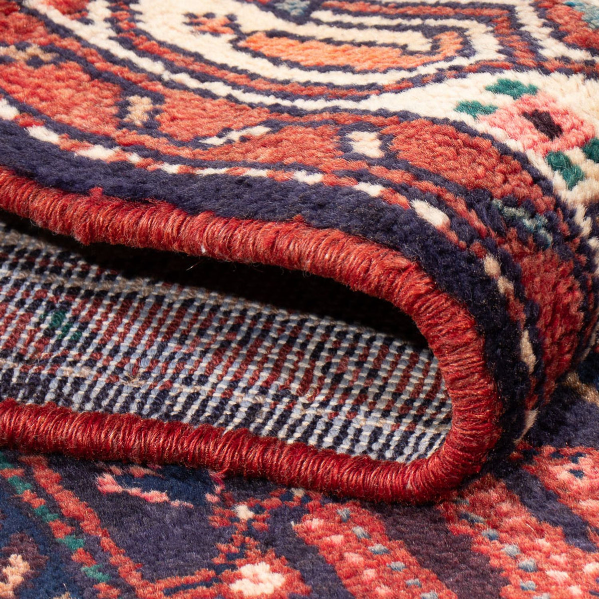 Tapis de couloir Tapis persan - Nomadic - 233 x 112 cm - bleu foncé