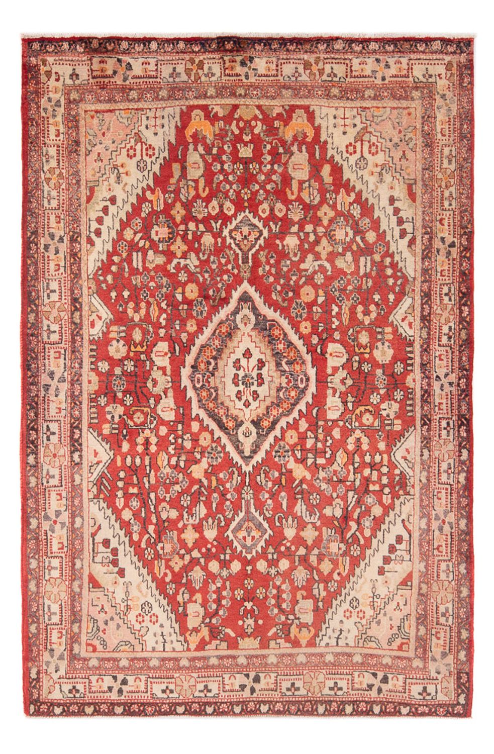 Tapis de couloir Tapis persan - Nomadic - 310 x 137 cm - rouge