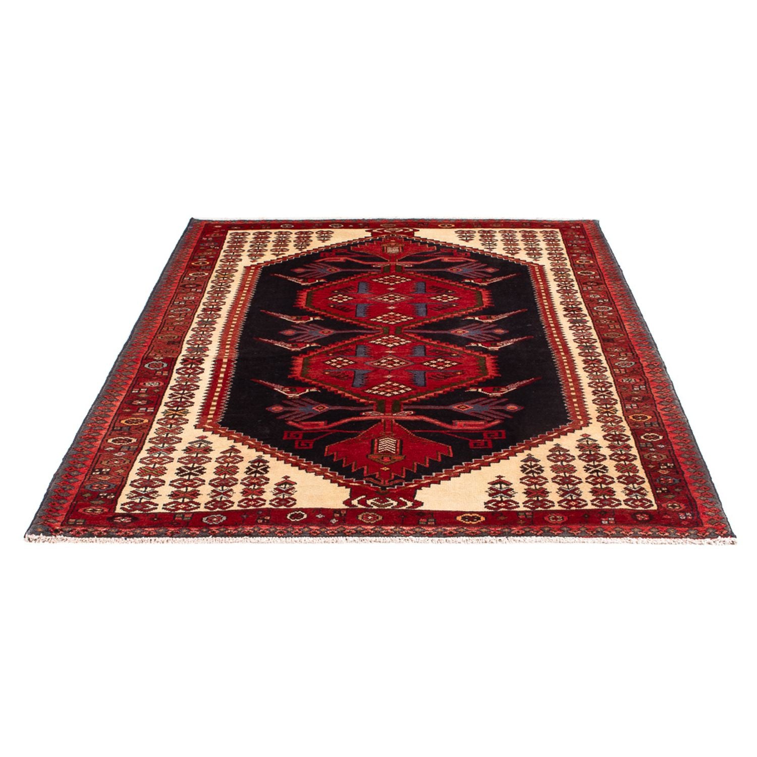 Tapis persan - Nomadic - Royal - 191 x 132 cm - bleu foncé