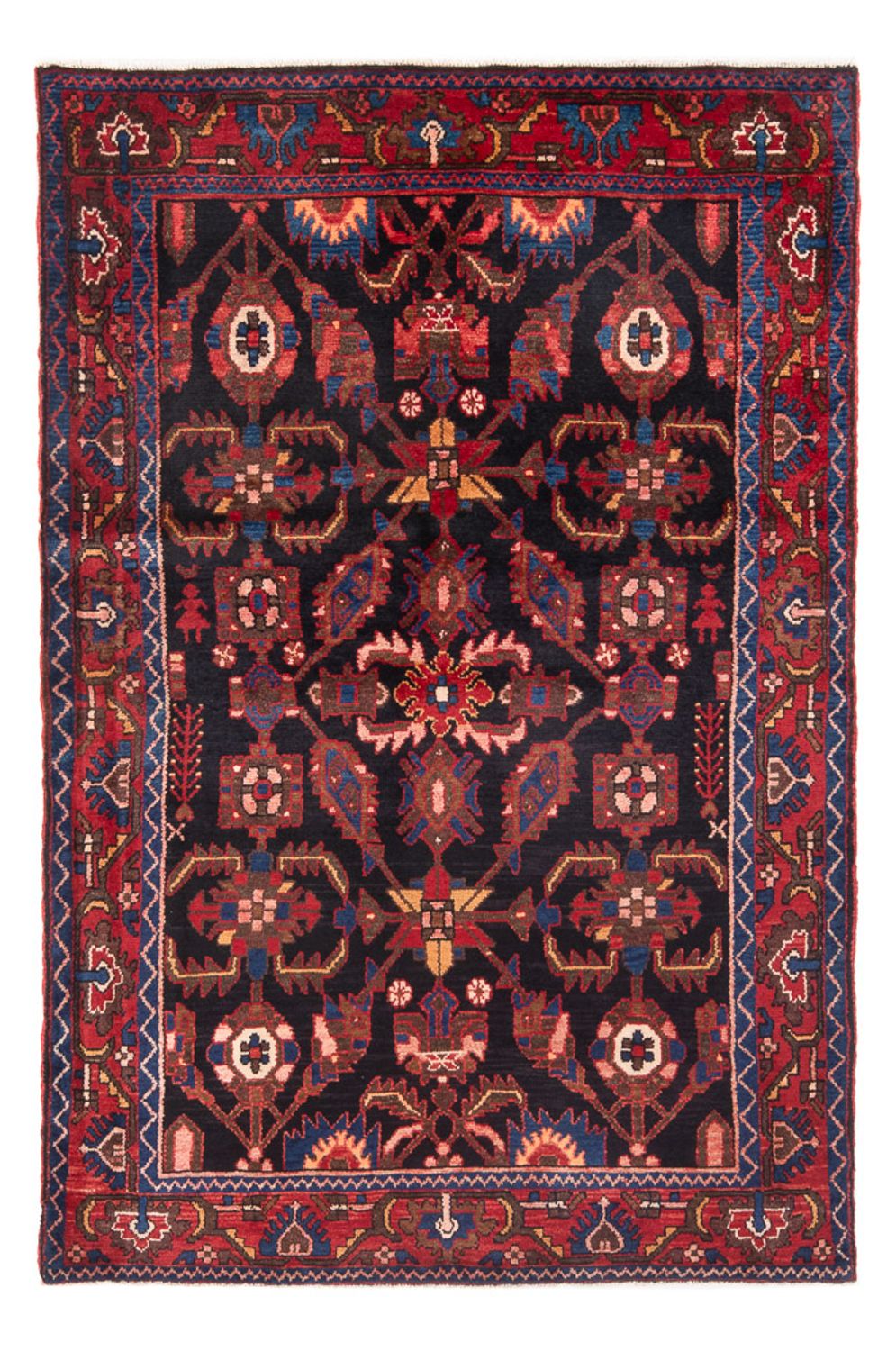 Tapis persan - Nomadic - Royal - 211 x 138 cm - bleu foncé