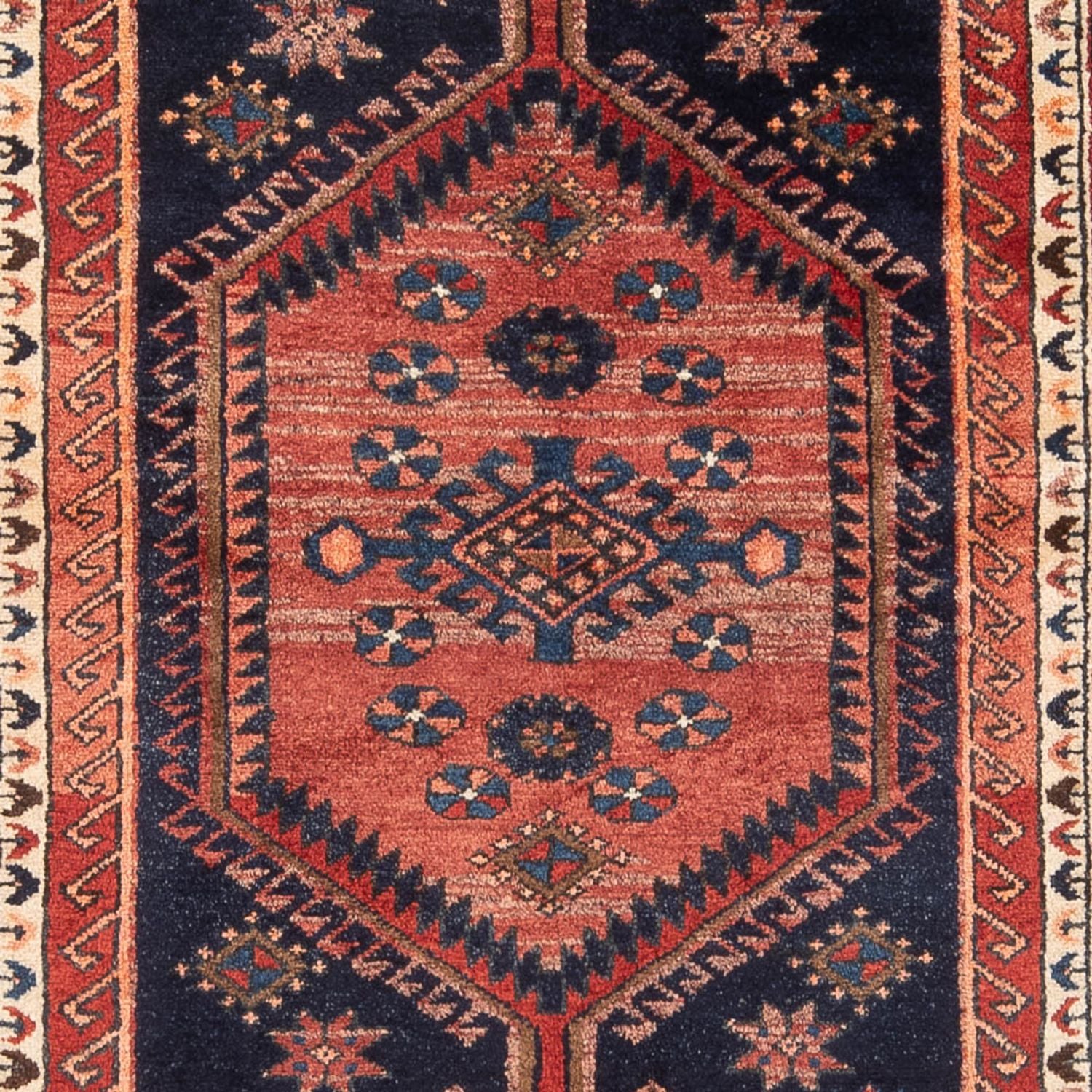 Tapis de couloir Tapis persan - Nomadic - 235 x 123 cm - bleu foncé