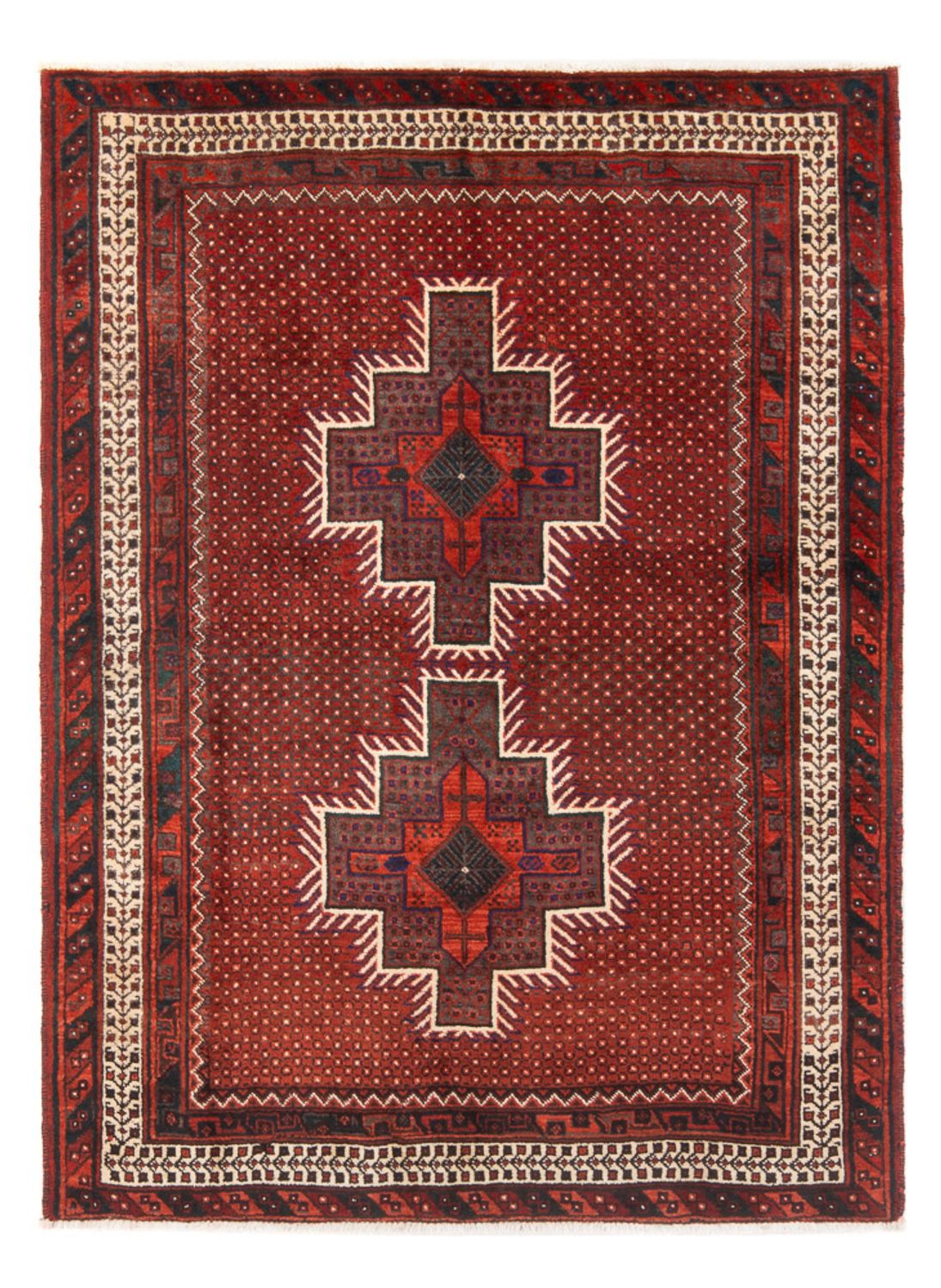 Tapis persan - Nomadic - 186 x 131 cm - rouge