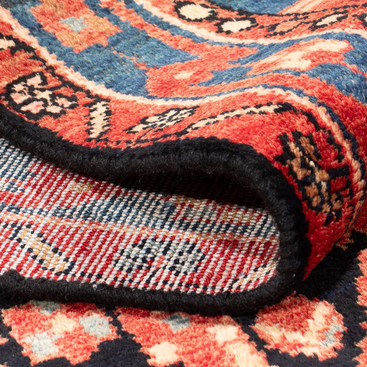 Tapis persan - Nomadic - 208 x 135 cm - bleu foncé