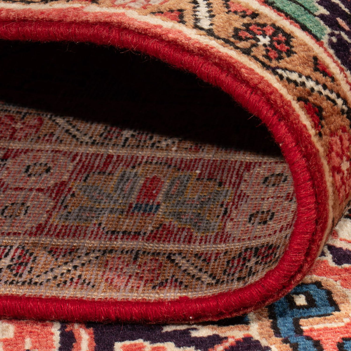 Tapis persan - Nomadic - 210 x 132 cm - bleu foncé