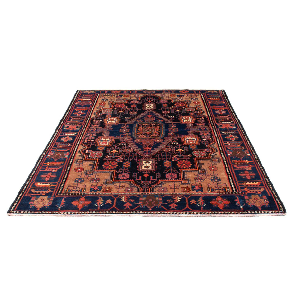 Tapis persan - Nomadic - 212 x 146 cm - bleu foncé