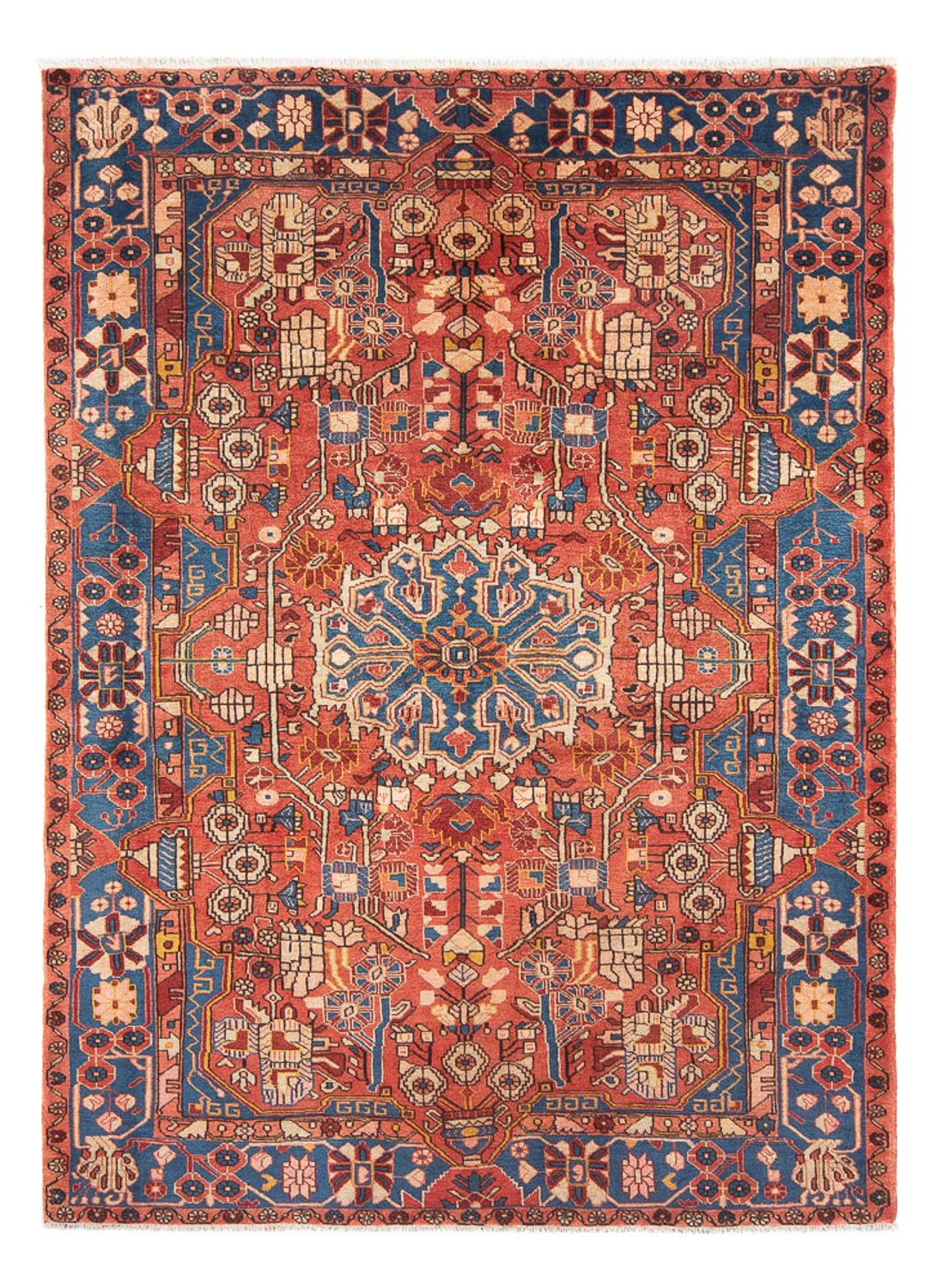Tapis persan - Nomadic - 220 x 157 cm - rouge clair