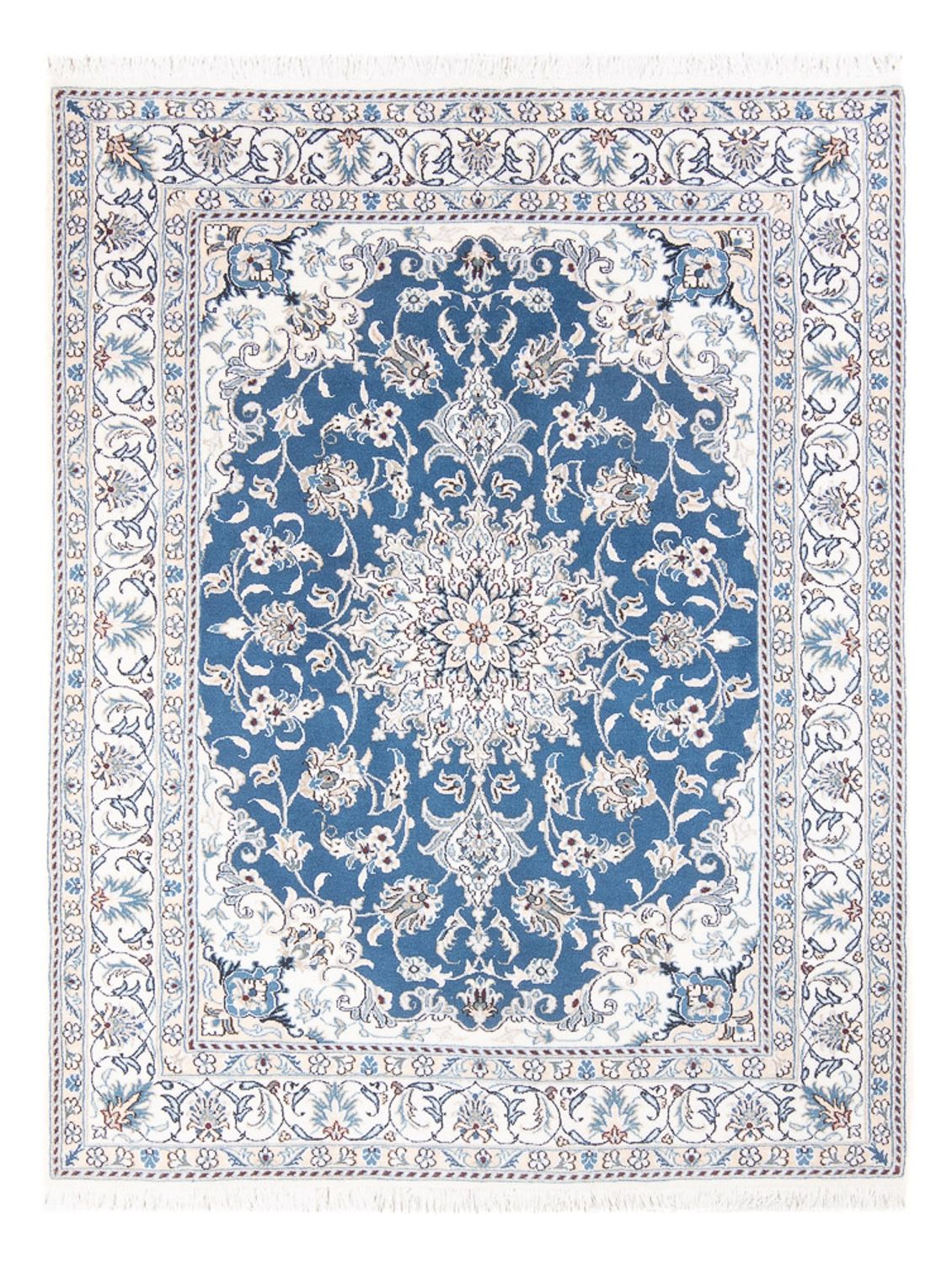 Tapis persan - Nain - Royal - 196 x 150 cm - bleu