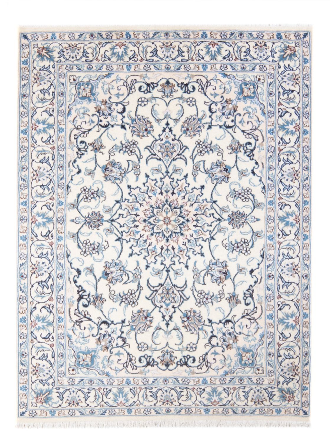 Tapis persan - Nain - Royal - 197 x 146 cm - crème