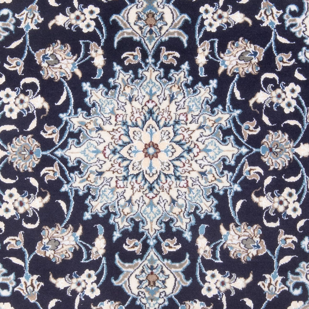 Tapis persan - Nain - Royal - 197 x 146 cm - bleu foncé