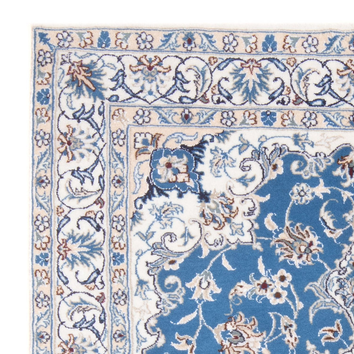 Tapis persan - Nain - Royal - 196 x 148 cm - bleu