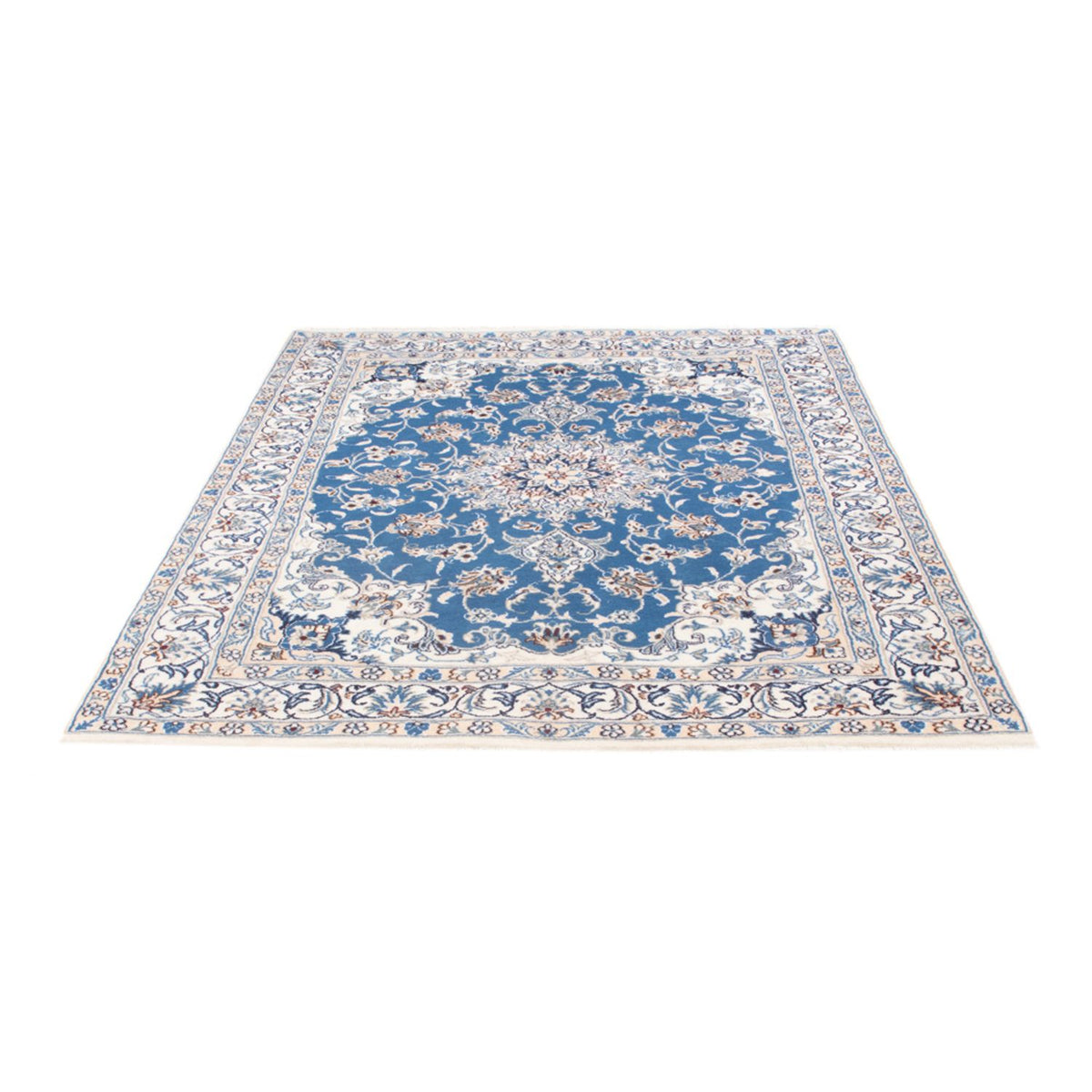 Tapis persan - Nain - Royal - 196 x 148 cm - bleu