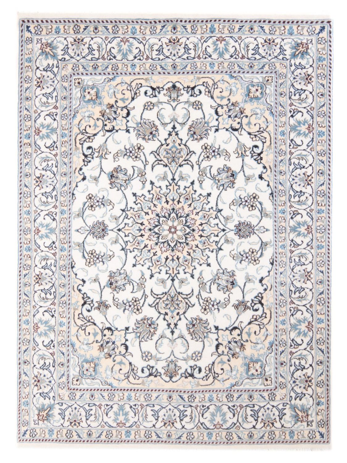 Tapis persan - Nain - Royal - 200 x 143 cm - crème