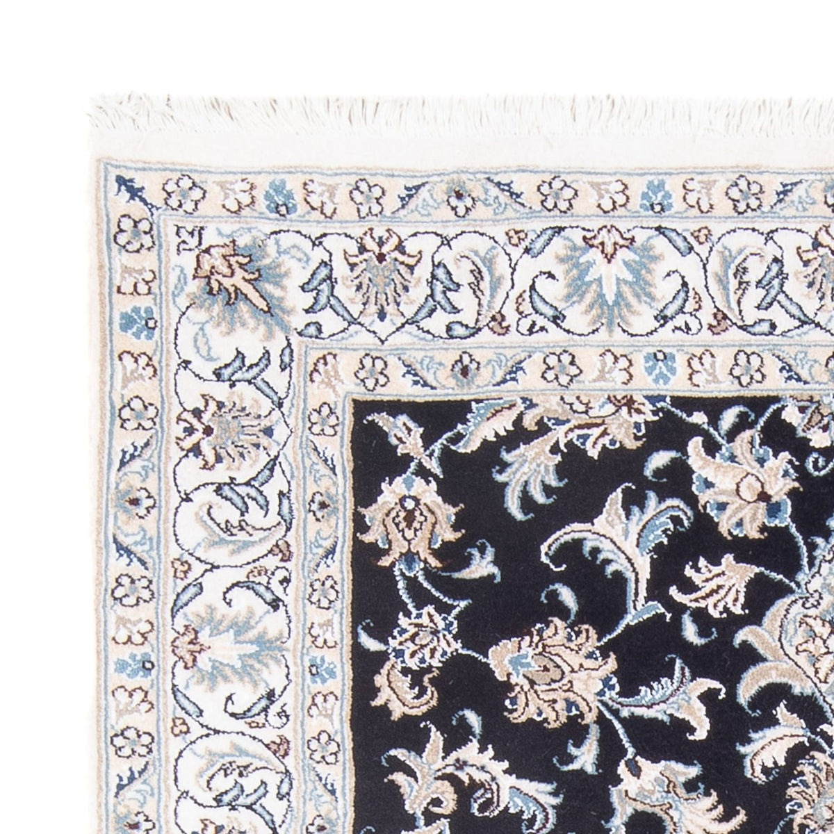 Tapis persan - Nain - Royal - 193 x 143 cm - bleu foncé