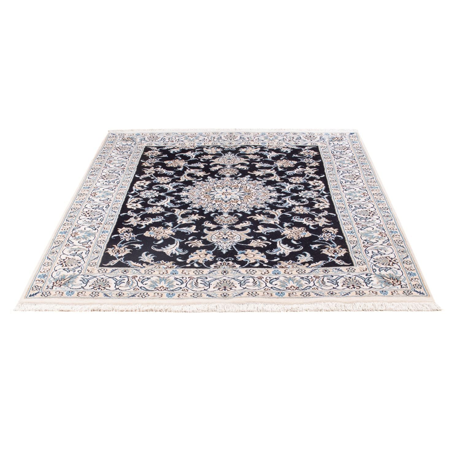 Tapis persan - Nain - Royal - 193 x 143 cm - bleu foncé
