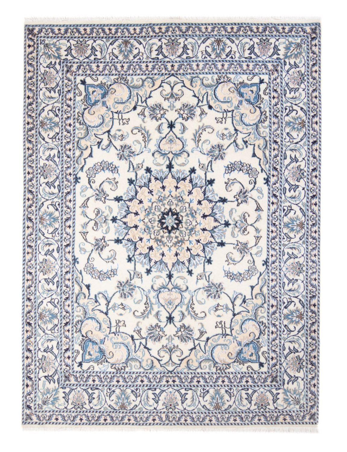 Tapis persan - Nain - Royal - 200 x 148 cm - crème