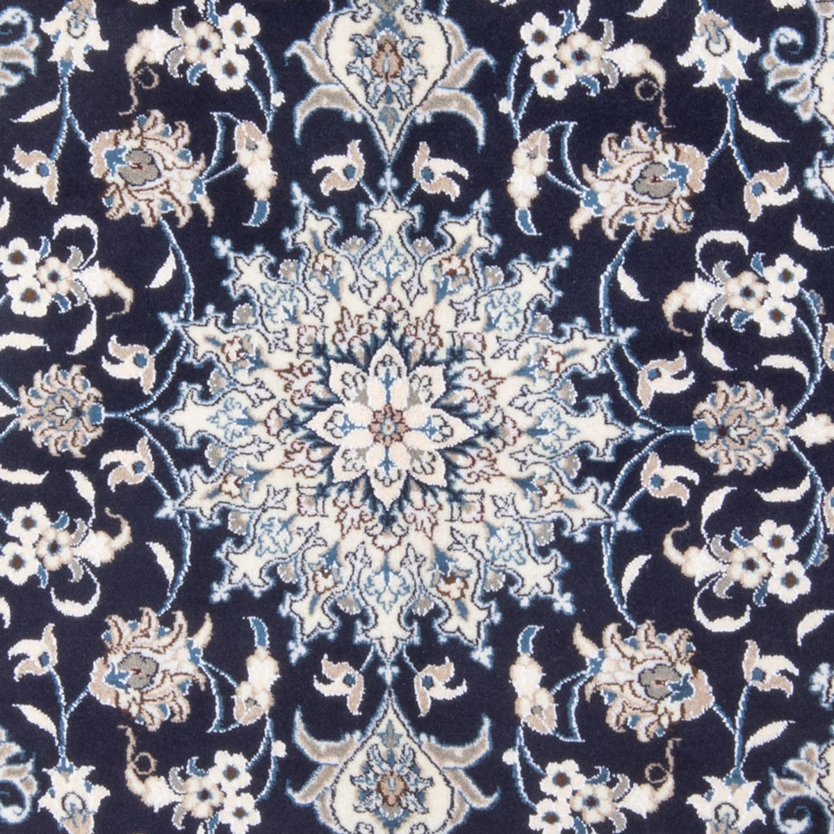 Tapis persan - Nain - Royal - 202 x 146 cm - bleu foncé