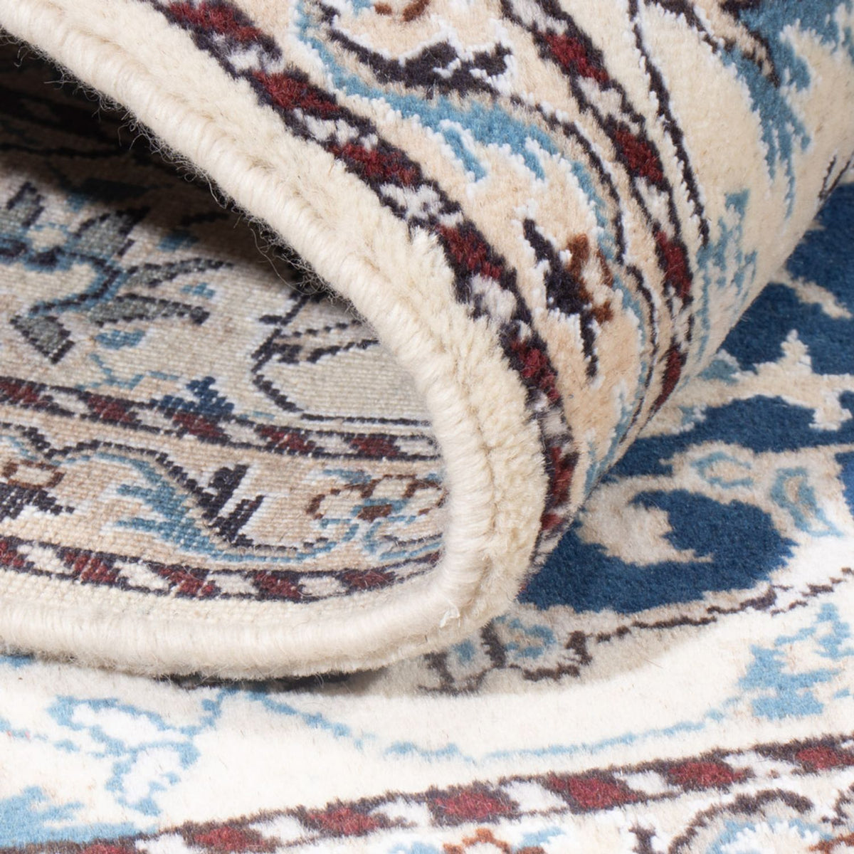 Tapis persan - Nain - Royal - 202 x 146 cm - bleu foncé