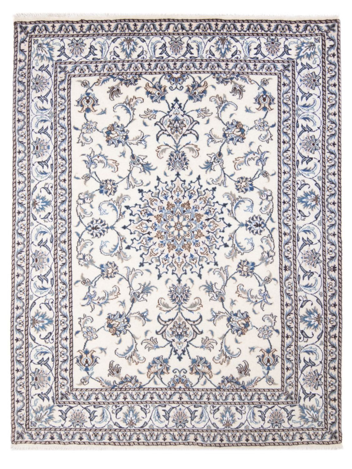 Tapis persan - Nain - Royal - 205 x 145 cm - crème