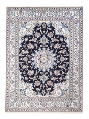 Tapis persan - Nain - Royal - 205 x 150 cm - bleu foncé