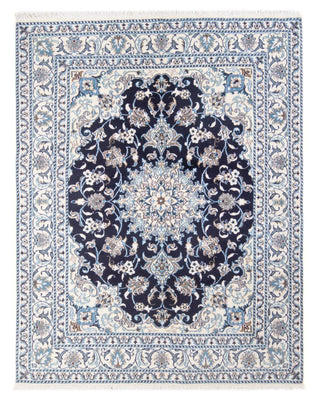 Tapis persan - Nain - Royal - 198 x 147 cm - bleu foncé