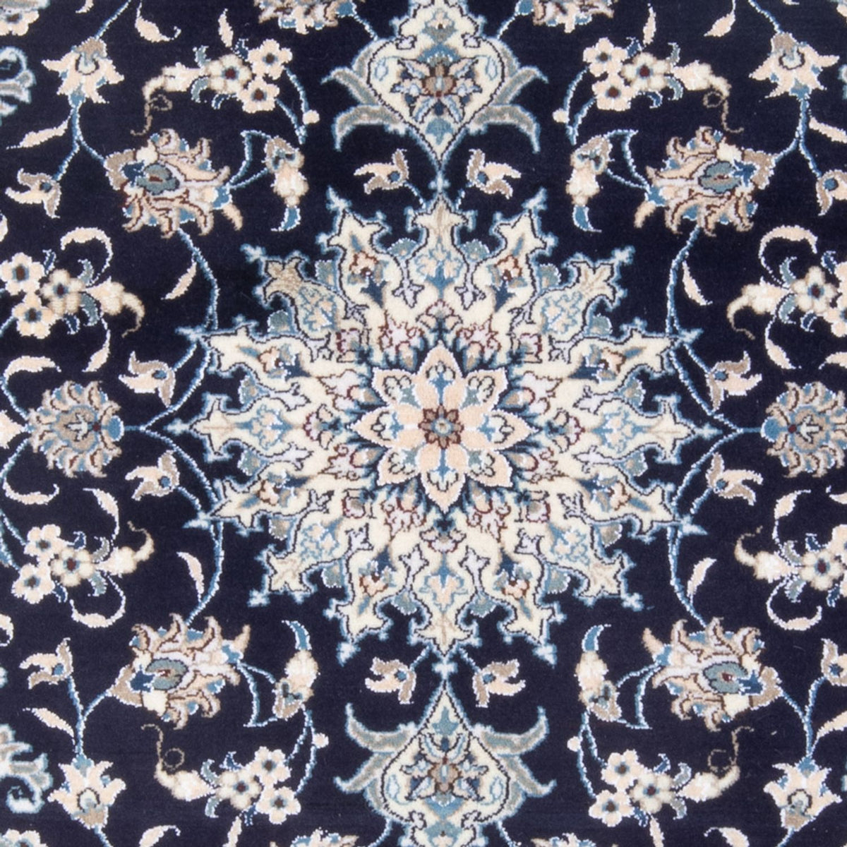 Tapis persan - Nain - Royal - 193 x 148 cm - bleu foncé