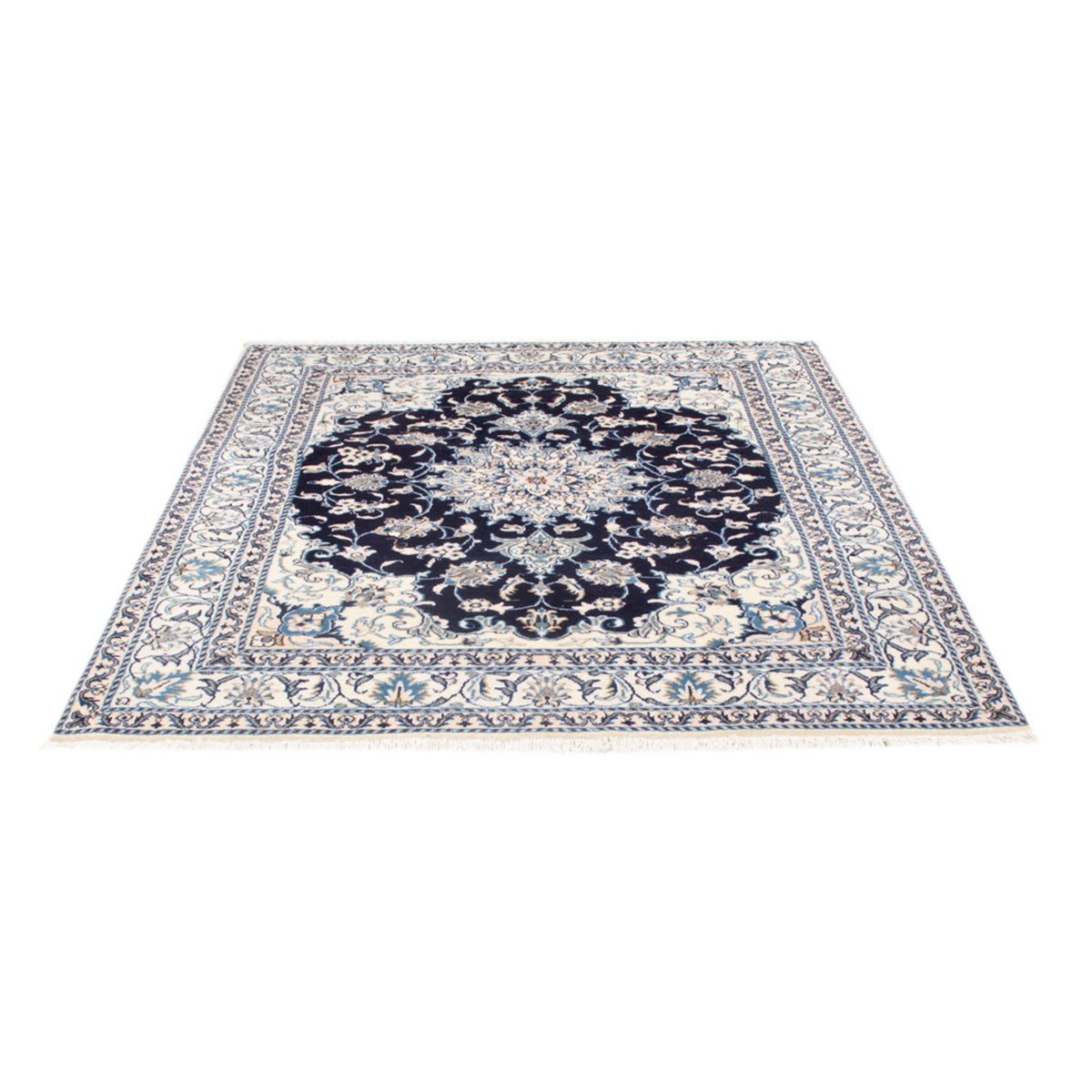 Tapis persan - Nain - Royal - 193 x 148 cm - bleu foncé