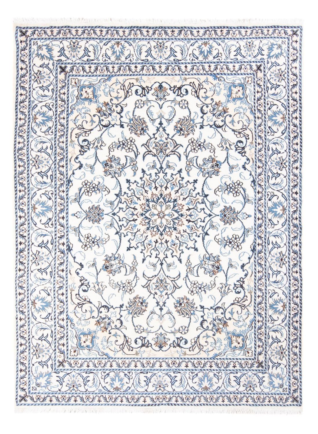 Tapis persan - Nain - Royal - 197 x 148 cm - crème