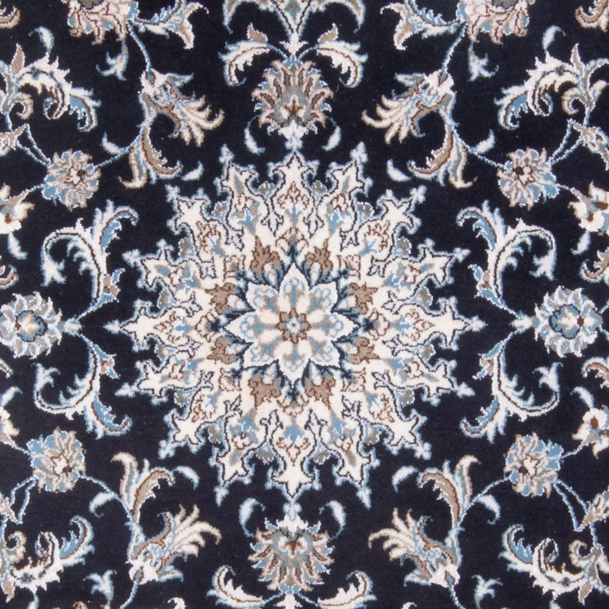 Tapis persan - Nain - Royal - 191 x 146 cm - bleu foncé
