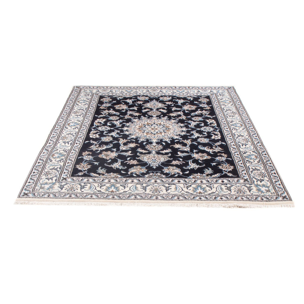 Tapis persan - Nain - Royal - 191 x 146 cm - bleu foncé