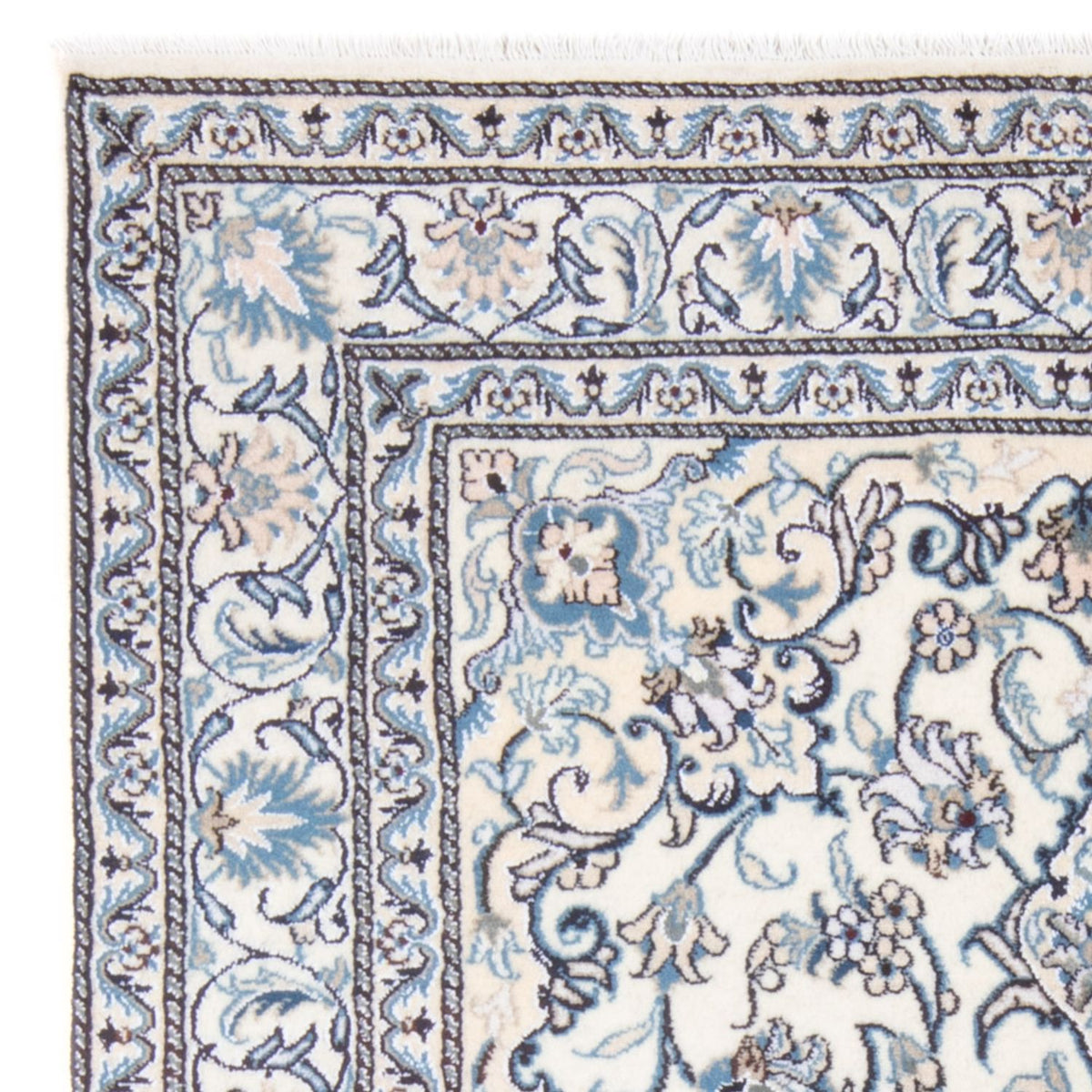 Tapis persan - Nain - Royal - 197 x 145 cm - crème