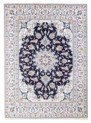 Tapis persan - Nain - Royal - 200 x 145 cm - bleu foncé