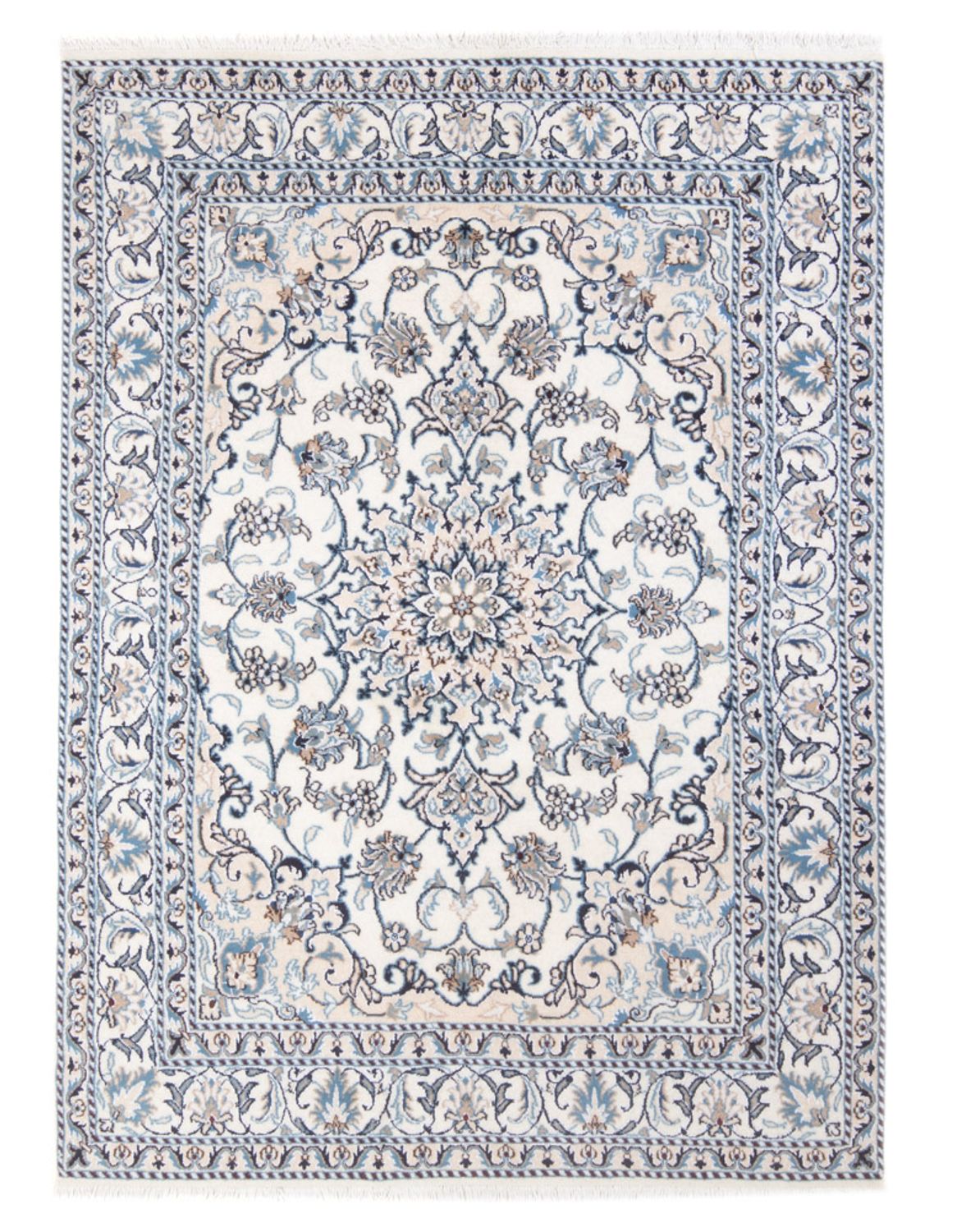 Tapis persan - Nain - Royal - 212 x 146 cm - crème