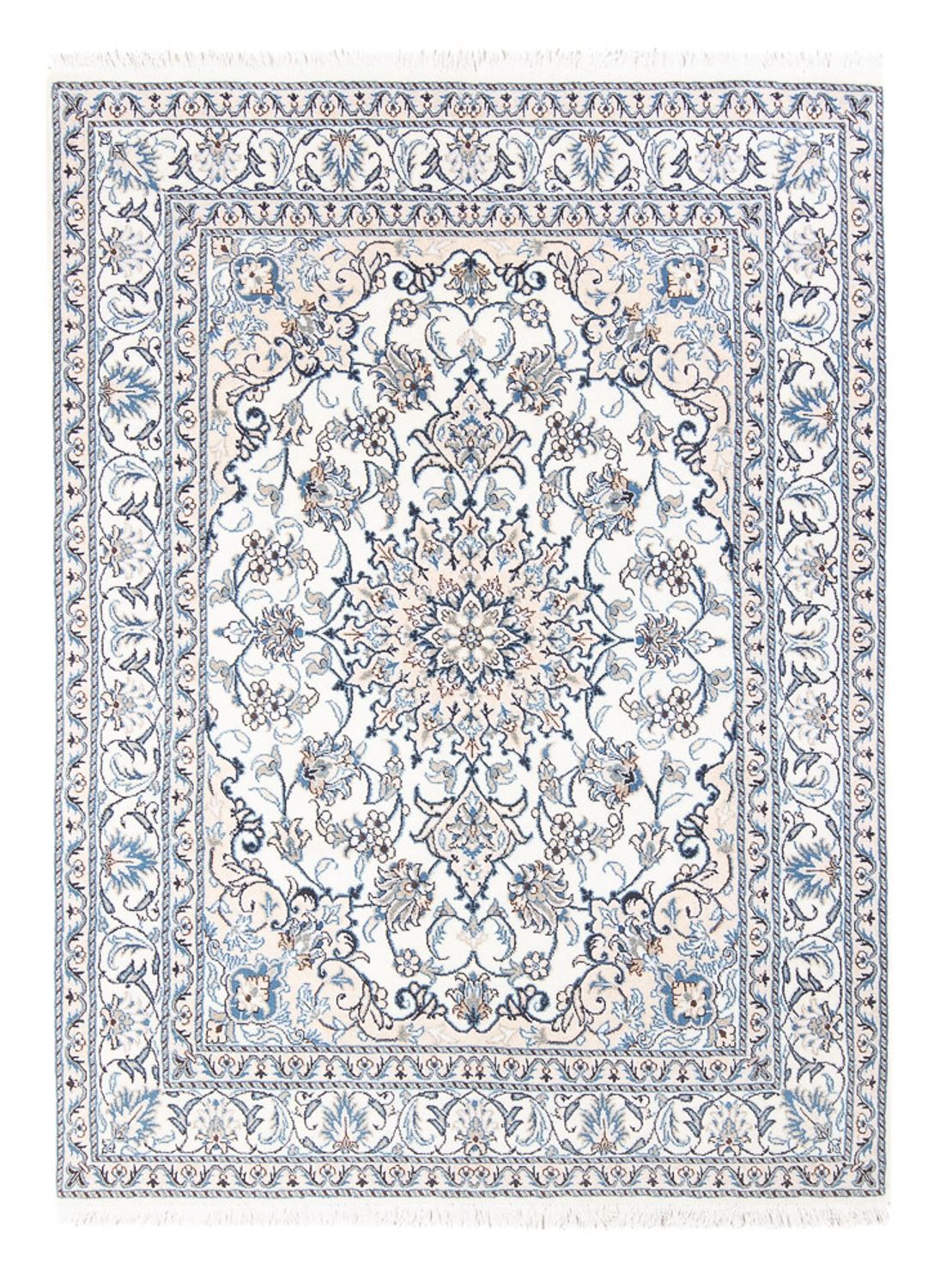 Tapis persan - Nain - Royal - 196 x 143 cm - crème