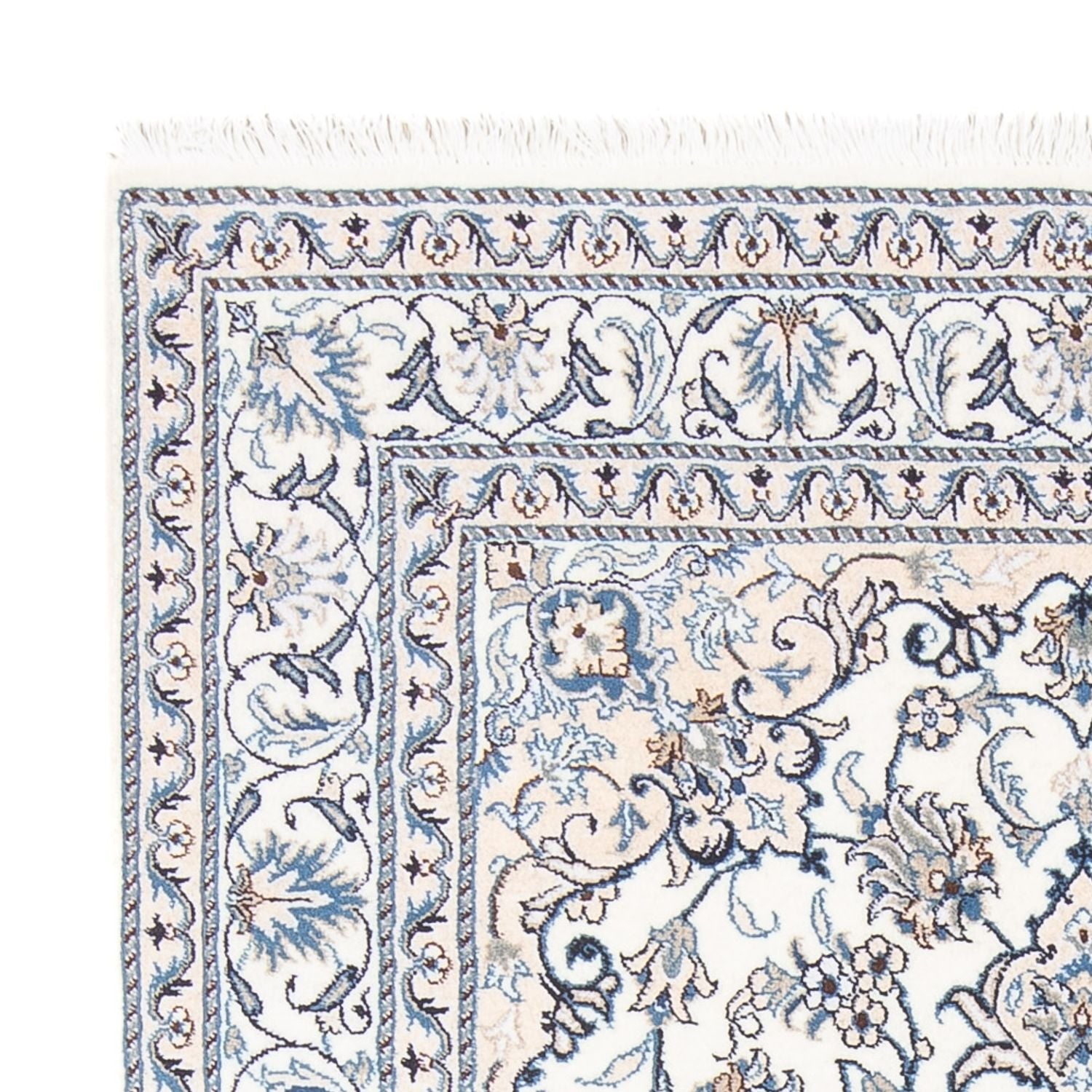Tapis persan - Nain - Royal - 196 x 143 cm - crème