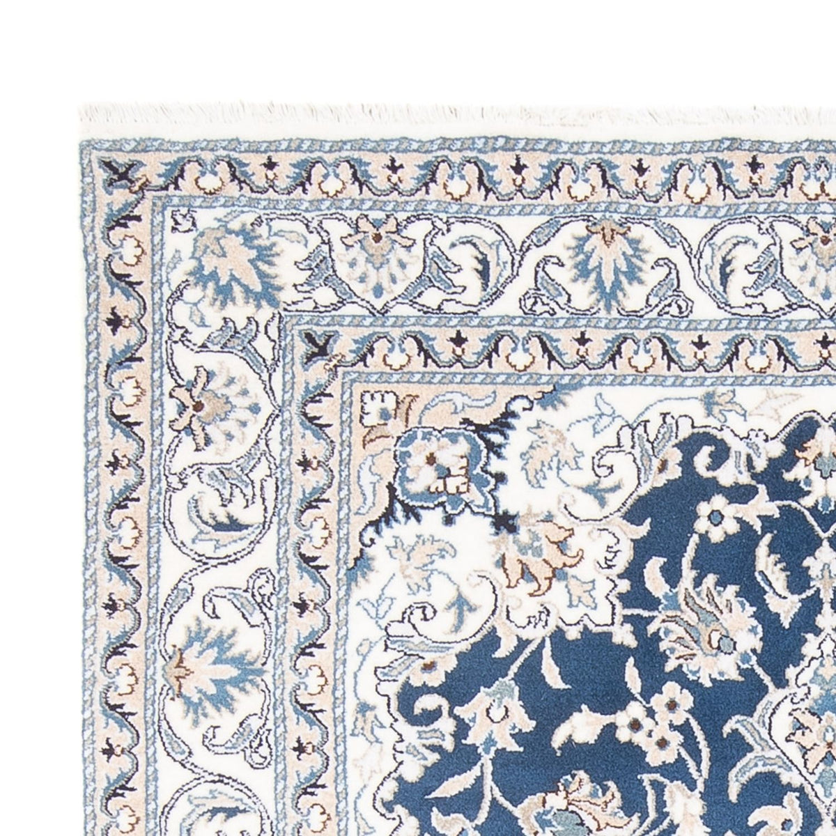 Tapis persan - Nain - Royal - 194 x 152 cm - bleu