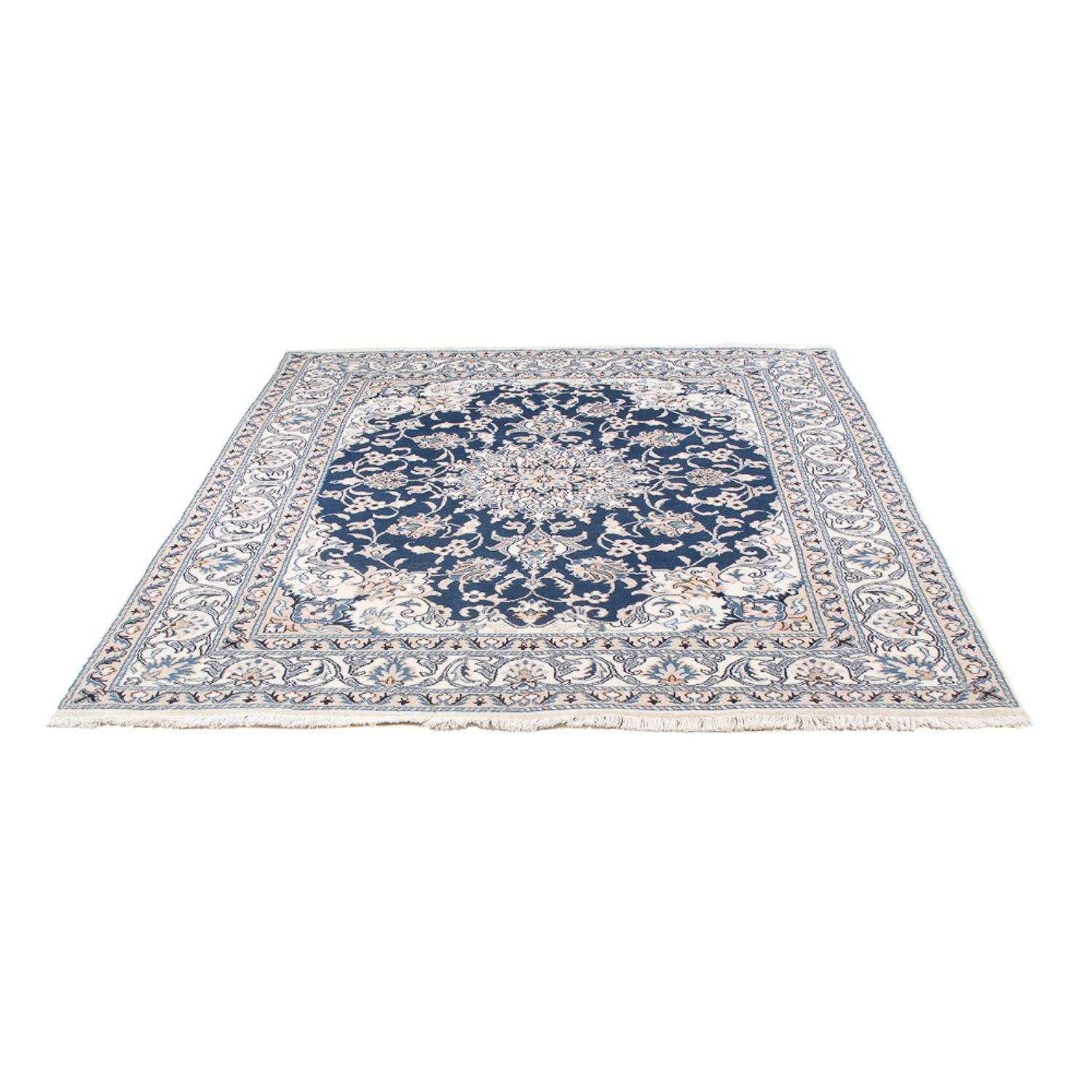 Tapis persan - Nain - Royal - 194 x 152 cm - bleu