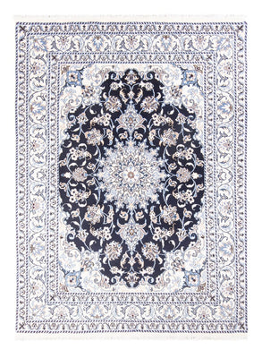 Tapis persan - Nain - Royal - 207 x 145 cm - bleu foncé