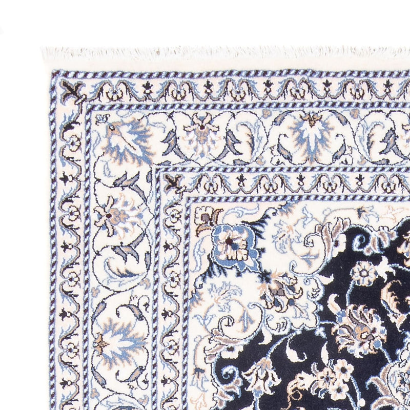 Tapis persan - Nain - Royal - 207 x 145 cm - bleu foncé