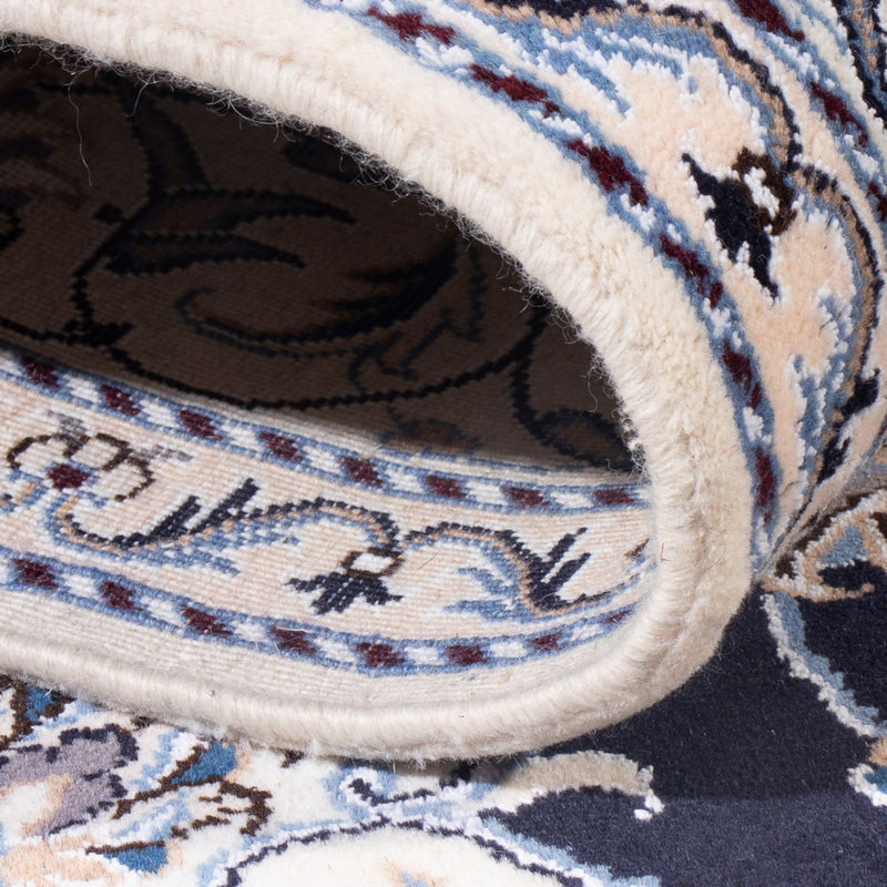 Tapis persan - Nain - Royal - 207 x 145 cm - bleu foncé