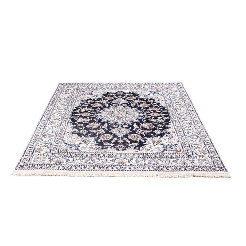 Tapis persan - Nain - Royal - 207 x 145 cm - bleu foncé